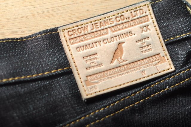 Crow jeans leather patch