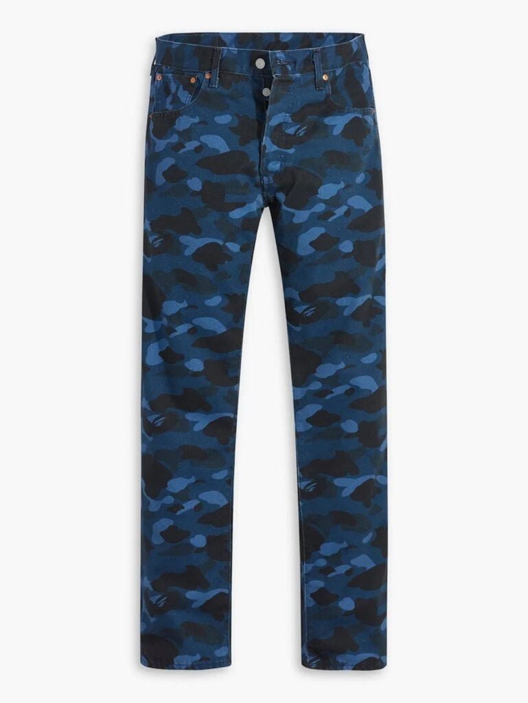 Levi's x Bape Merilis 501 '93 Straight Jeans - Darahkubiru